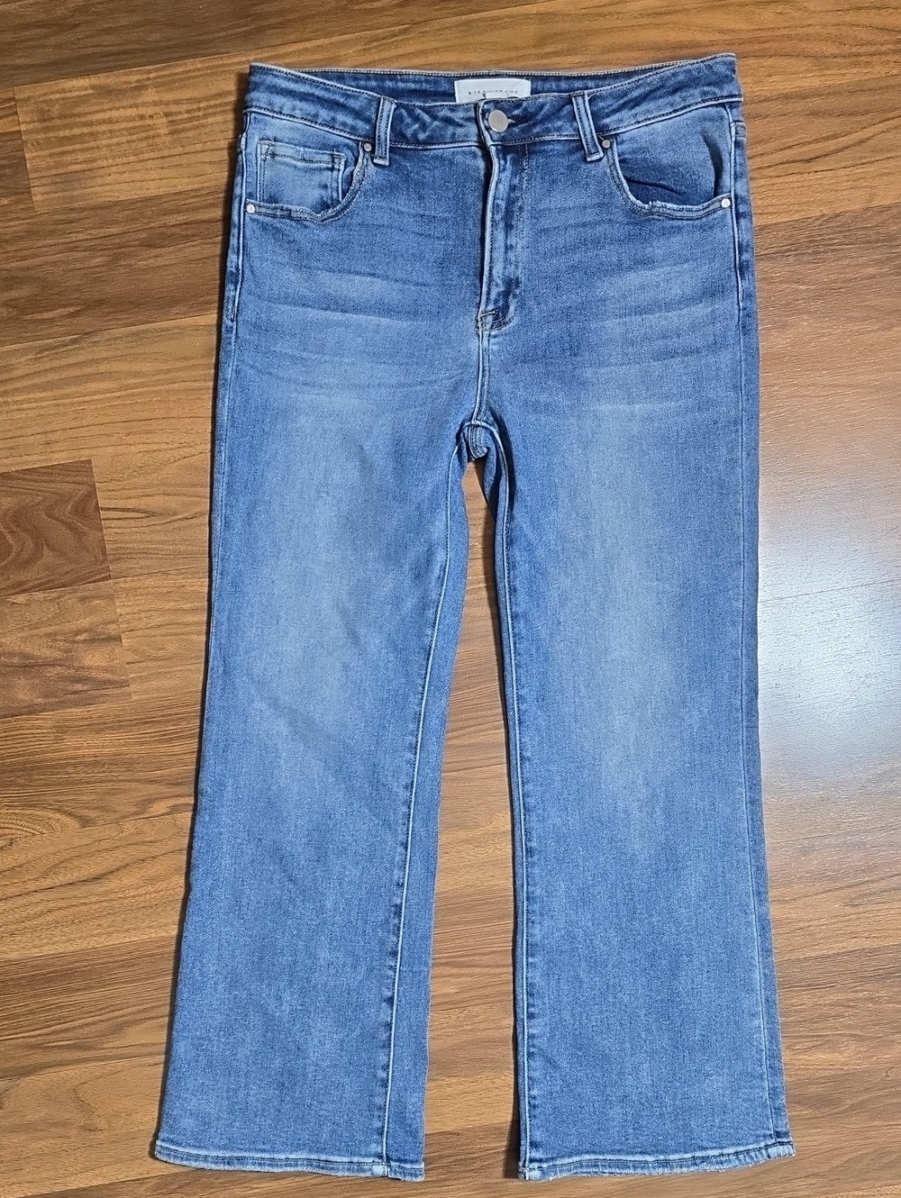 Risen Mid Rise Cropped Flare Jeans